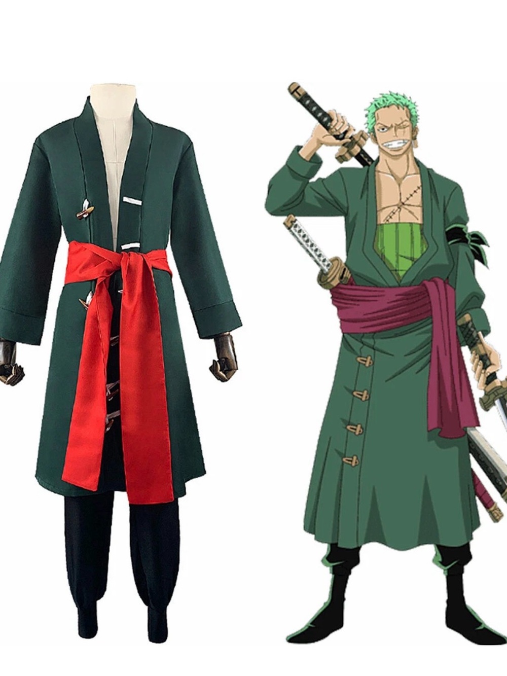 Roronoa Zoro Cosplay Costume Halloween Convention Suit
